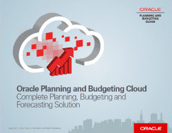 Oracle - planowanie i budżetowanie w chmurze